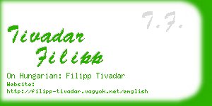 tivadar filipp business card